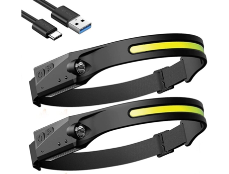 Diadema de Silicona con 4 Modos de Luz y Sensor de Movimiento para Actividades al Aire Libre Negro TURMIN
