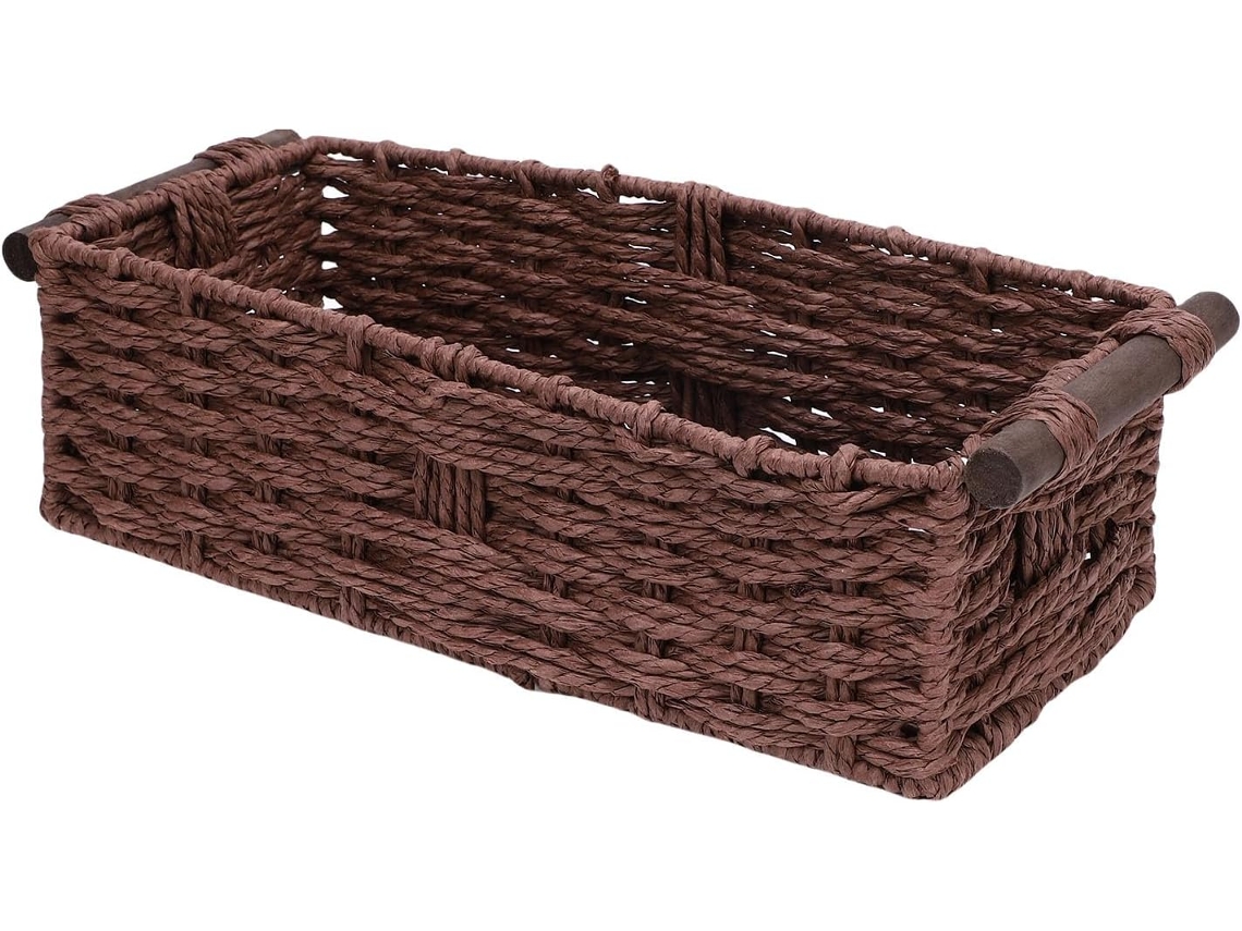 Cesta de papel higiénico de cuerda hecha a mano, cesta decorativa para papel higiénico, Gokoco