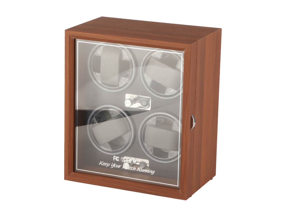 Caja de cuerda automática silenciosa para relojes mecánicos con esfera negra