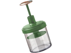 Máquina portátil para hacer espuma facial, de color verde, fabricada en plástico PP y ABS.