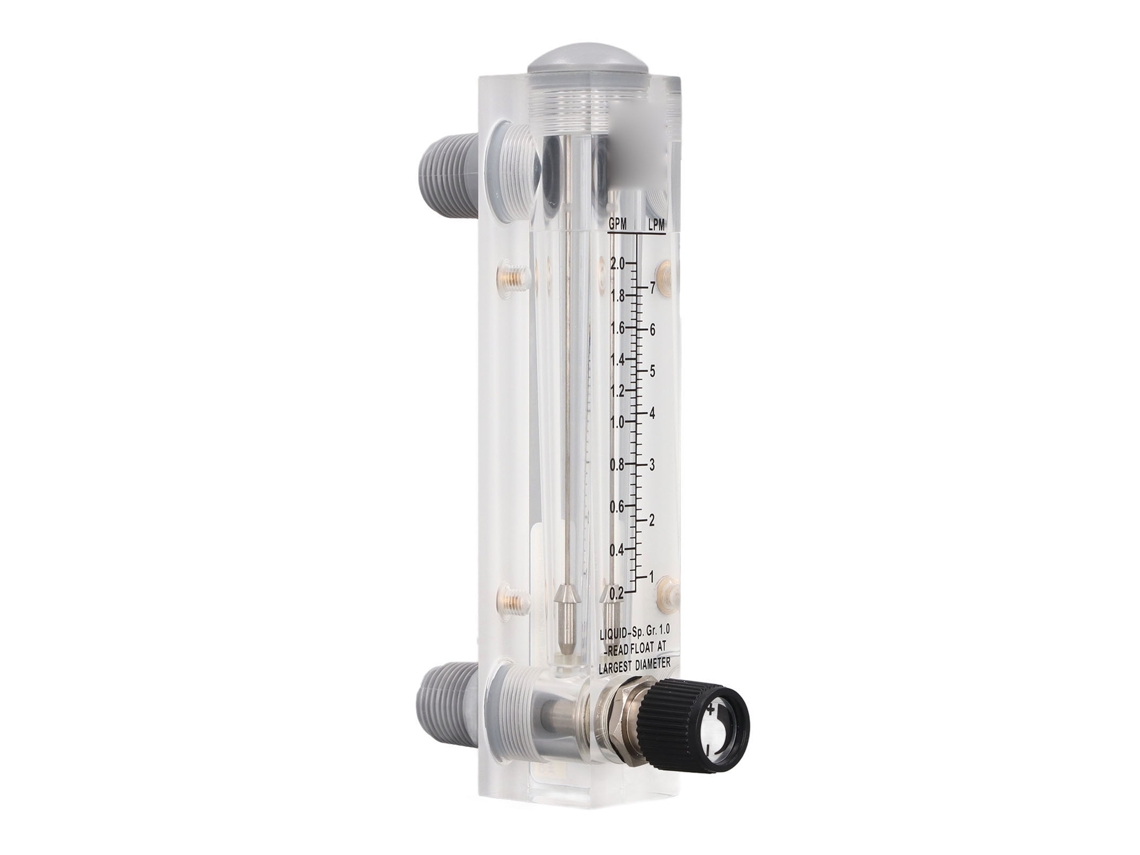 Caudalímetro De Panel Acrílico De 0,2 A 2 Gpm Para Medición Y Control De Líquidos.