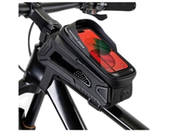YIOZHOOD Bolsa impermeable para teléfono de bicicleta con tubo superior y pantalla táctil DES437 (negro) YIZHOOD