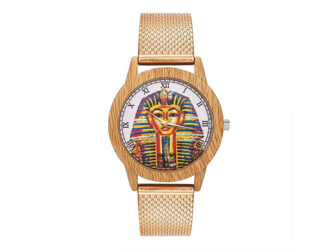 Reloj De Pulsera Unisex Zhoulianfa De Malla De Acero Con Números Romanos (oro Rosa)