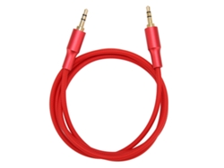 Cable De Audio Auxiliar Textil De Nailon De 3,5 Mm Macho-macho, 1 M/3,3 Pies, Para Auriculares De Coche - Rojo