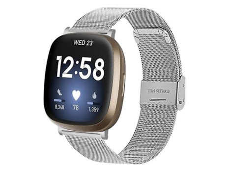 Correa De Reloj Inteligente Para Fitbit Versa 3 / Sense Milan Hebilla Correa De Reloj De Metal Plata VENISYMLIS