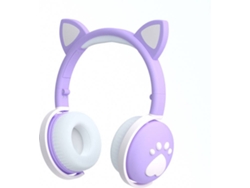 Auriculares Bluetooth GETEK AVZ8 (On Ear - Micrófono - Morado)