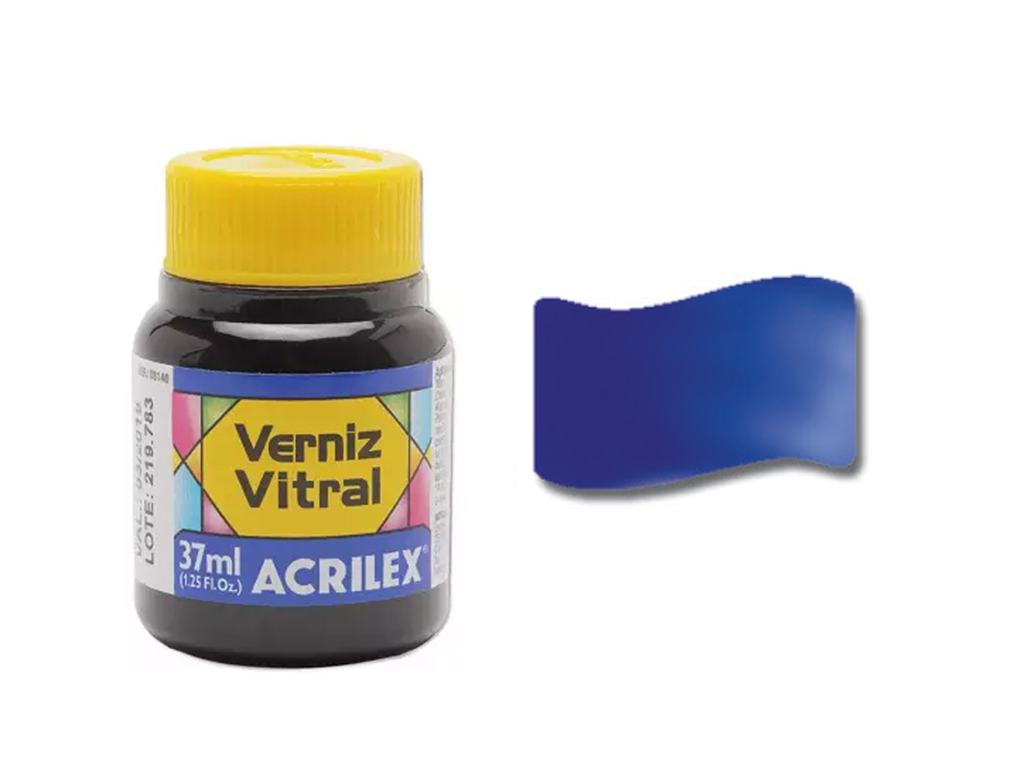 ACRILEX Barniz Vidriera 37Ml Azul Cobauto 502