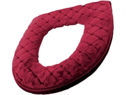 Asiento De Inodoro Reforzado - Suave - Lavable Con Agua - Tipo General - Con Cremallera, Rojo