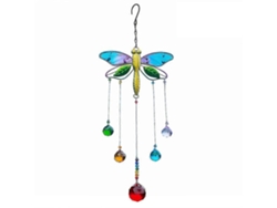 Atrapaluz de libélula monocromático para ventana, prisma colgante para decoración de jardín, regalo para adultos