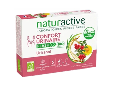 NATURACTIVE Organic Flash Urisanol Confort Urinario 10 Cápsulas 10 Cápsulas