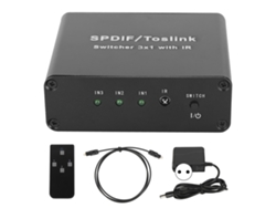 Conmutador Spdif Para Toslink 3x1 Con Control Remoto, Conmutador De 3 Entradas Y 1 Salida, 100v-240v