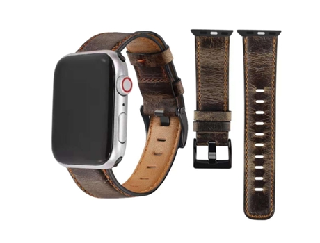 Correa Classic Vintage em Pele Ecológico Apple Watch Series 5 44Mm Café