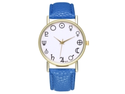 Reloj De Pulsera Analógico Con Correa De Poliuretano Y Esfera Grande - Azul Real