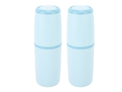 Estuche portátil para cepillos de dientes azul claro para viajes