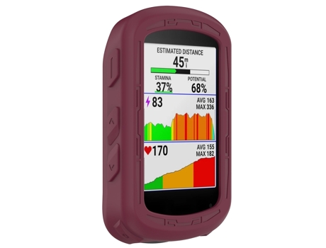 Funda protectora de silicona Garmin Edge 840 / Edge 540 Stopwatch Armor (rojo vino)