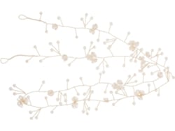Tiara De Noiva Trançada Em Cobre Banhado A Ouro Com Pérolas E Flores De Cinco Pétalas.