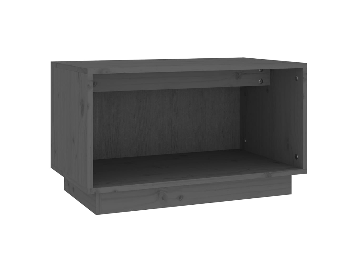 Mueble TV 60x35x35 cm Madera Maciza Pino Gris MAISON EXCLUSIVE