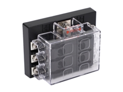 Veloriskku-panel De Fusibles Blade Atc Ato Impermeable De 6 Vías Con Bus Negativo Para Automóvel, Rv, Reboque, Camião 12‑36vdc