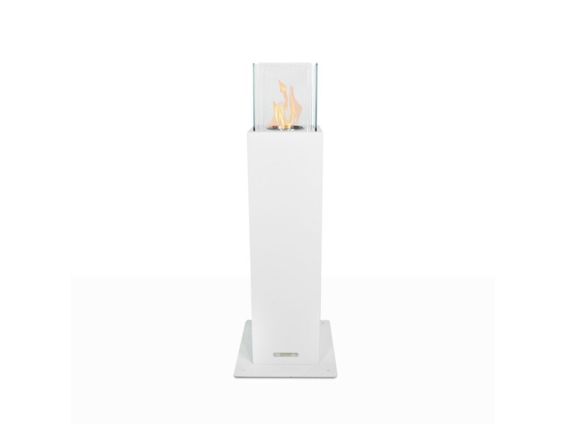 Chimenea de jardín de bioetanol biochimenea de exterior Capri 110 Blanco