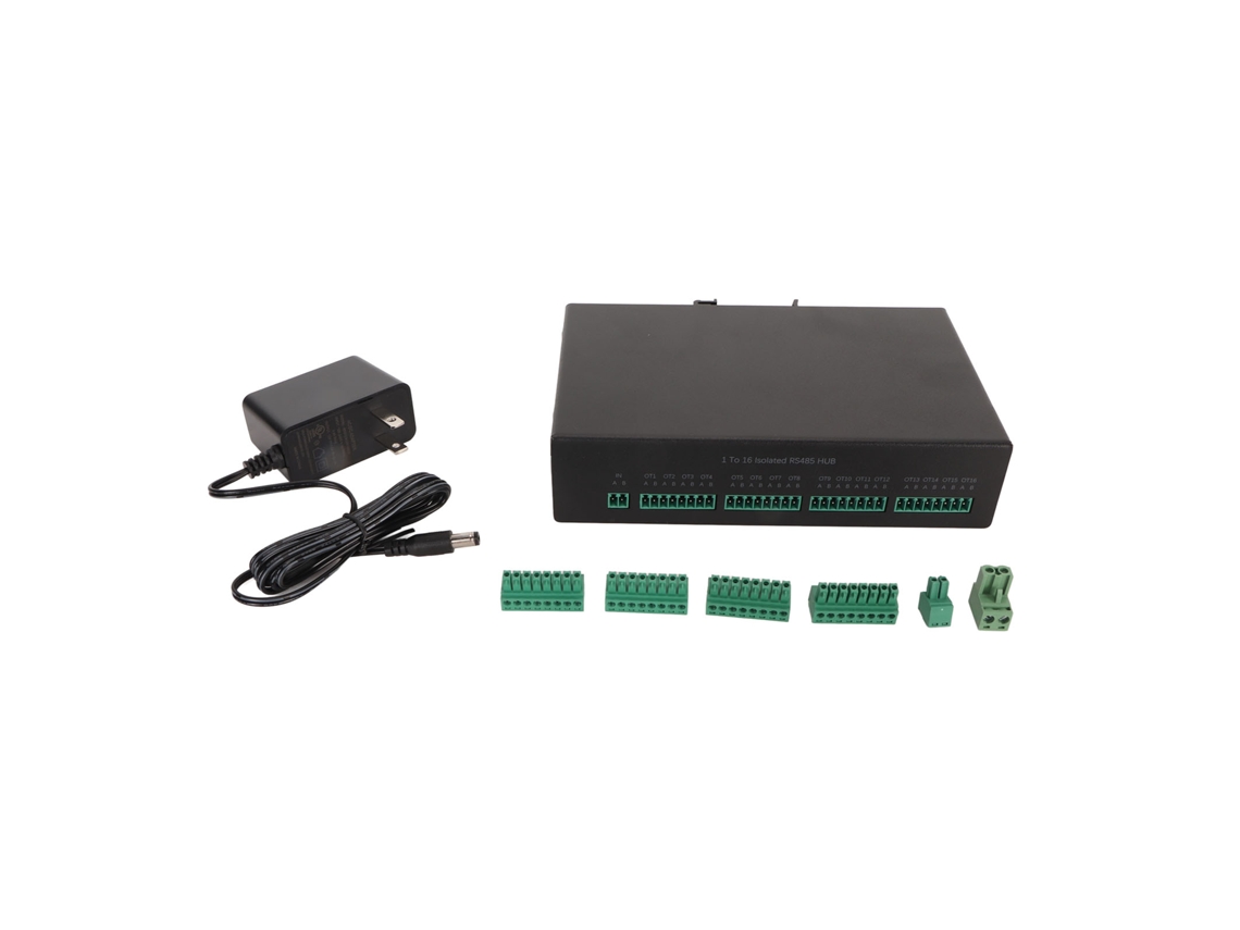 Concentrador Rs485 Industrial Isolado 1 Para 16 Bidi Repeater Splitter 1200m 32 Nós