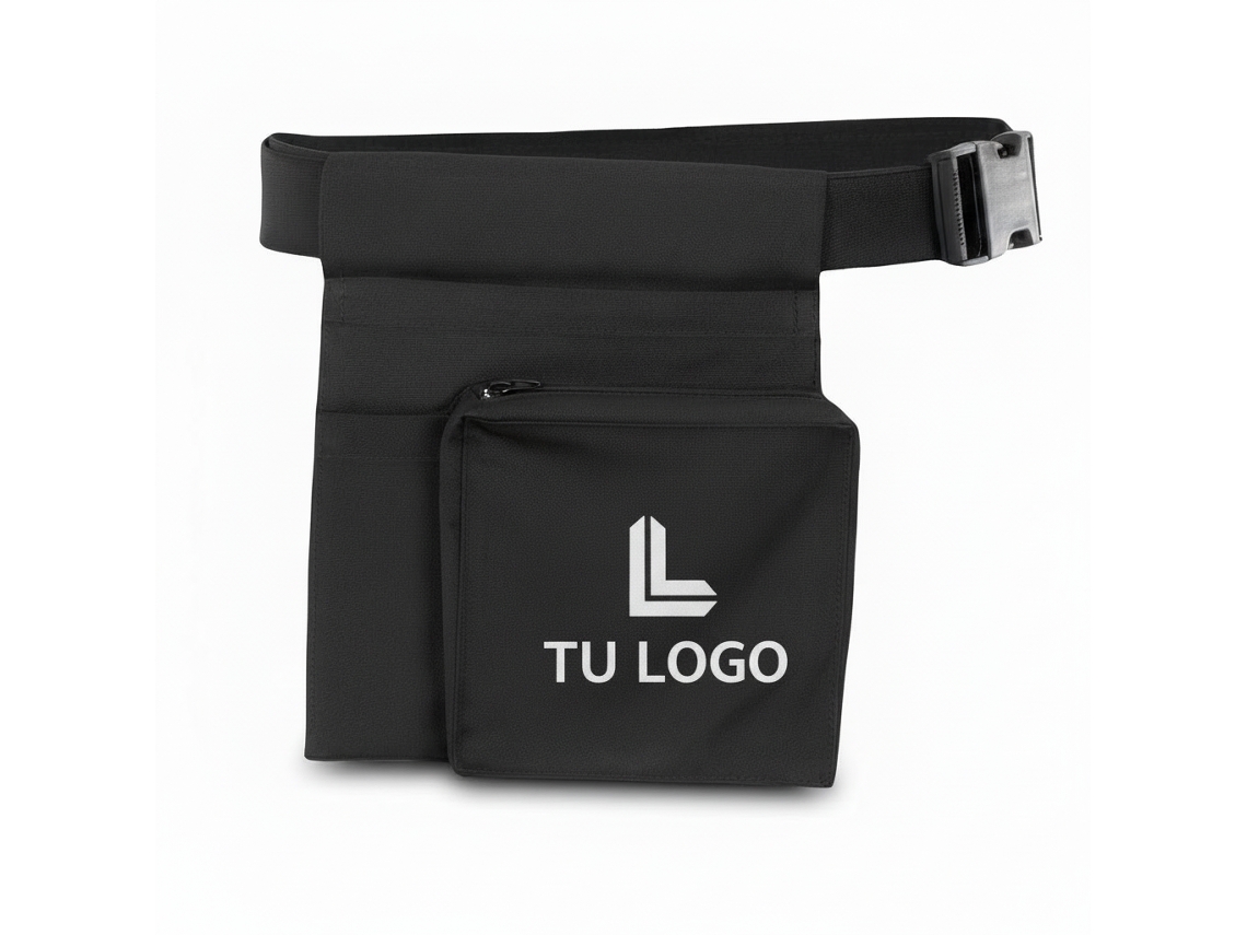Monedero Para Camareros Negro / Unica / Pack 10 Unidades Personalizado Con Tu Logo