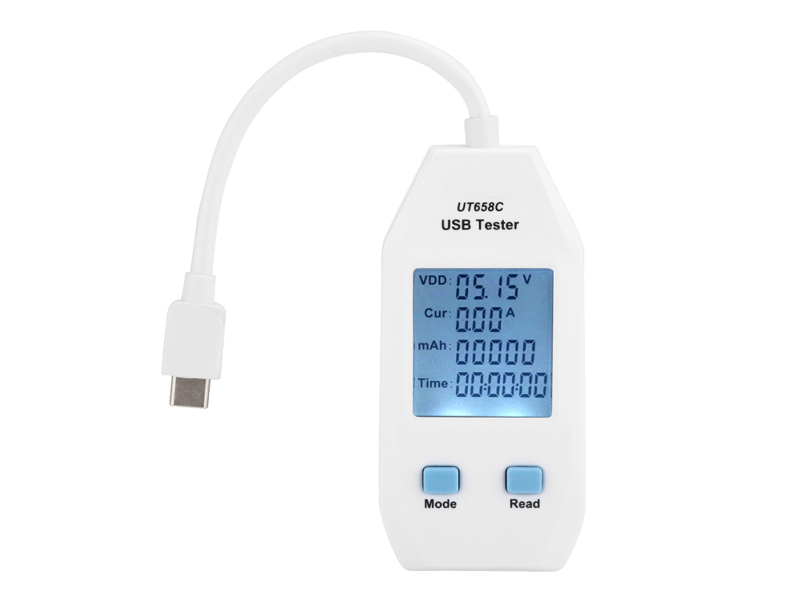Comprobador De Corriente, Voltaje, Potencia Y Capacidad Para Equipos De Carga Portátiles Unid Ut658c
