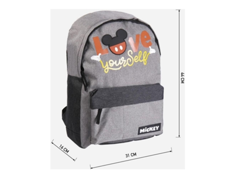 Mochila Casual Mickey Mouse Cinzento 31 X 44 X 16 cm