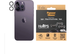 Protector de cámara PANZERGLASS Hoops para iPhone 14 Pro/14 Pro Max (Negro)