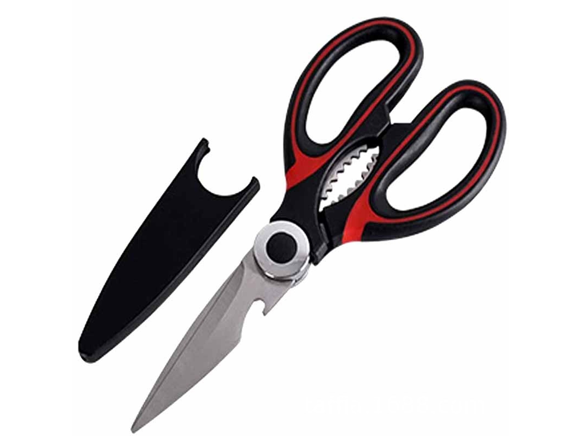 HYMNORA Tijeras de cocina profesionales, tijeras de acero inoxidable de servicio pesado multipropósito para carne, pollo, verduras, hierbas con mangos cómodos