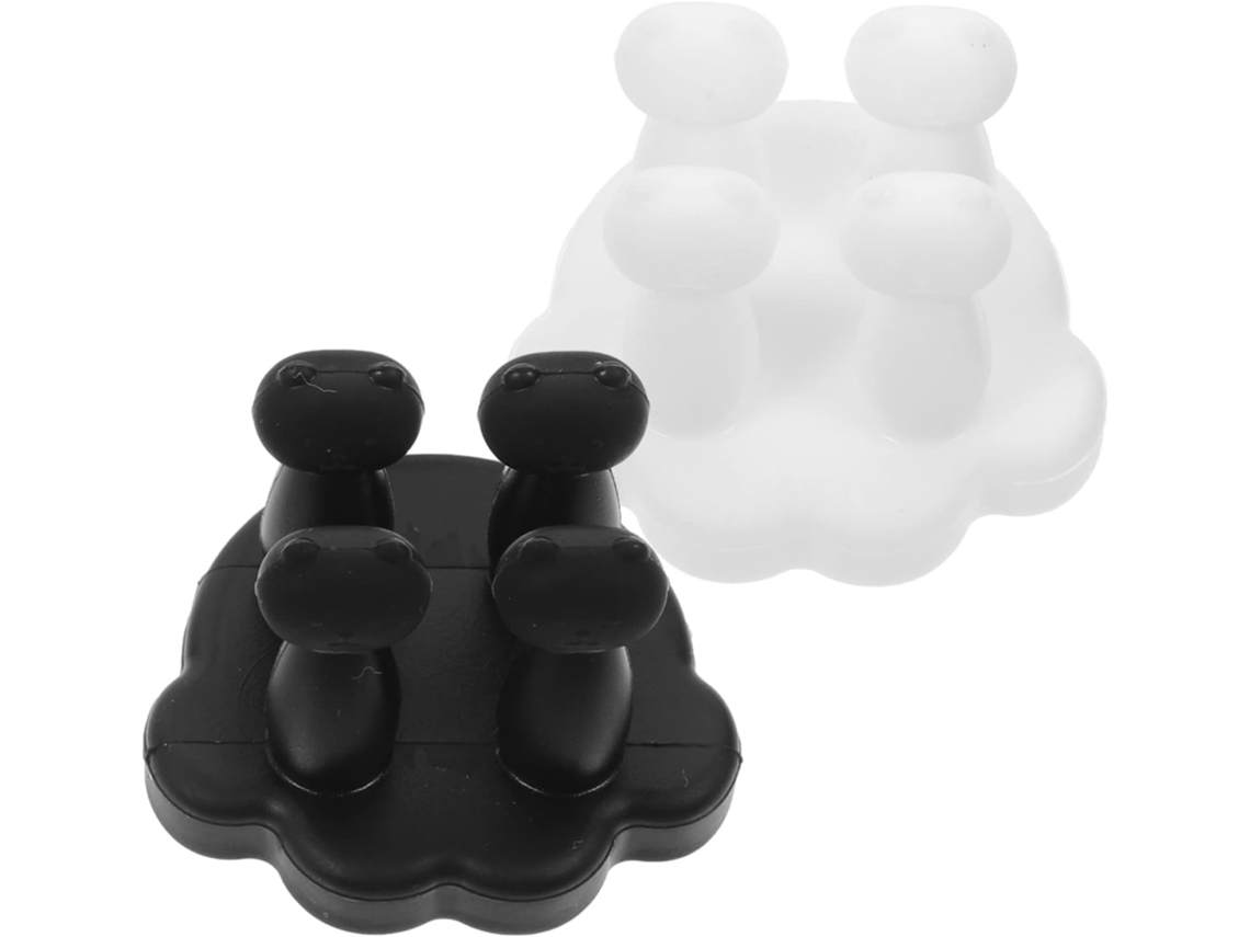Juego de 2 soportes autoadhesivos de silicona para brochas de afeitar, diseñados para su montaje en Gokoco