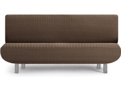 Funda de Sofá Clic Clac 3 Plazas EYSA Premium Jaz Tejido Multielástico (230 x 160 x 100 cm - Poliéster y Algodón - Marrón)