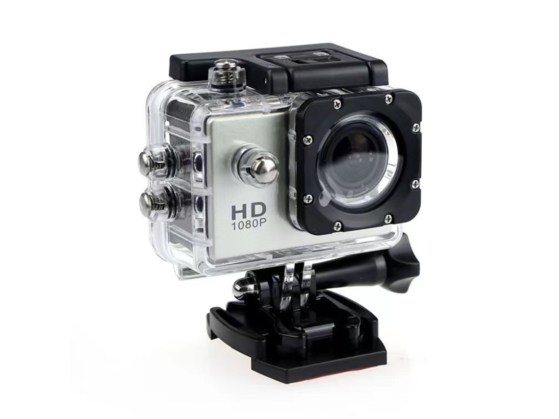 Cámara de acción Digitallab Mini HD 1080p resistente al agua (plateada)