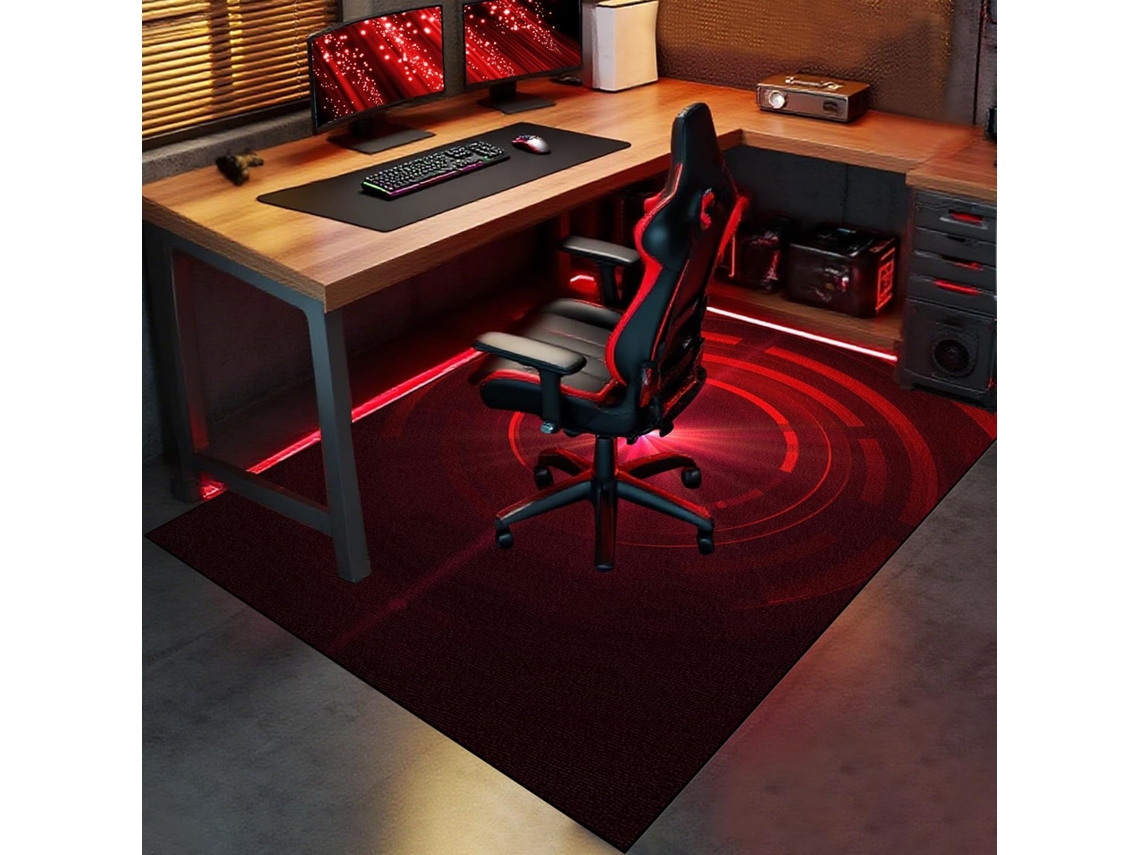 Alfombrilla Antideslizante Silla Gaming, Oficina, Suelo Madera, Suelos Ruedas, Protector Sillas, 60 X 110 Cm