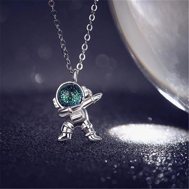Collar para parejas con colgante de astronauta, Serie Astronauta MDUG