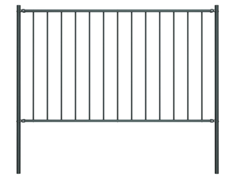 Panel de Vallado para Animales de Granja VIDAXL Postes de Acero (Gris - Acero - 170x125 cm)