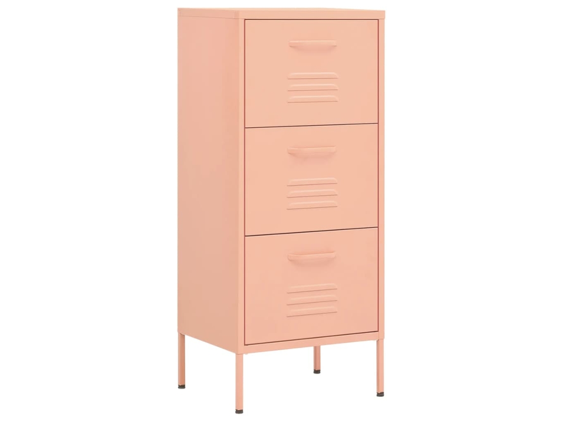 Armario de almacenamiento de acero 42,5x35x101,5 cm Rosa MAISON EXCLUSIVE
