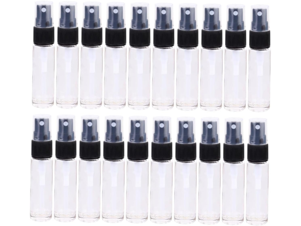 20 Unidades De Frascos De Perfume De Vidrio Recargables, Frascos De Perfume Portátiles Vacíos Para
