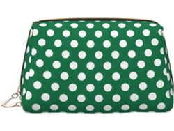 Neceser verde oscuro con lunares (sin marca)