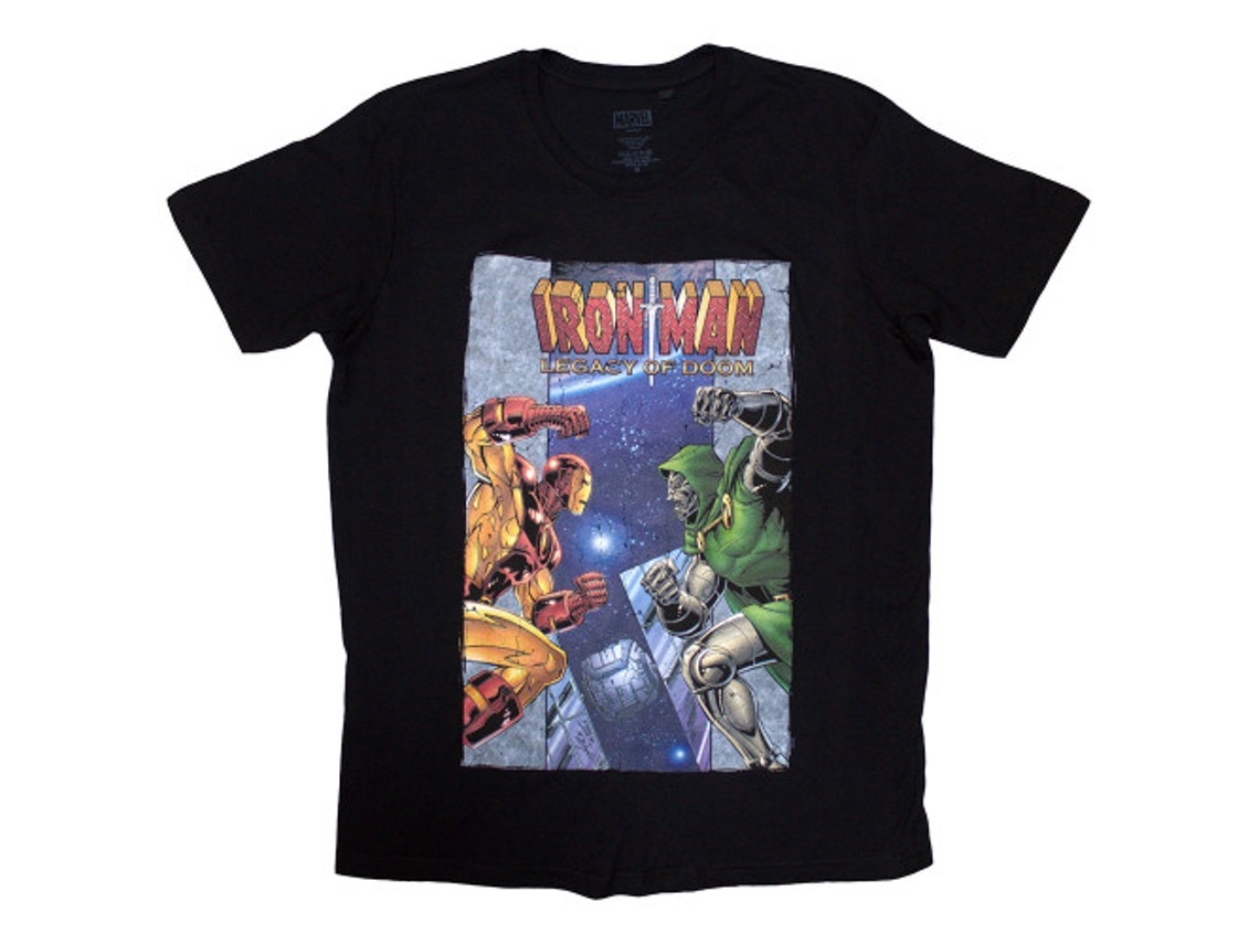 Rockinstone Marvel Iron Man 'iron Man Vs Dr Doom' (black) Camiseta Unisex--xxxl