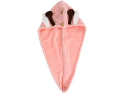 Gorro De Baño Rosa De Doble Capa, Toalla Para El Cabello Absorbente Y Elástica.