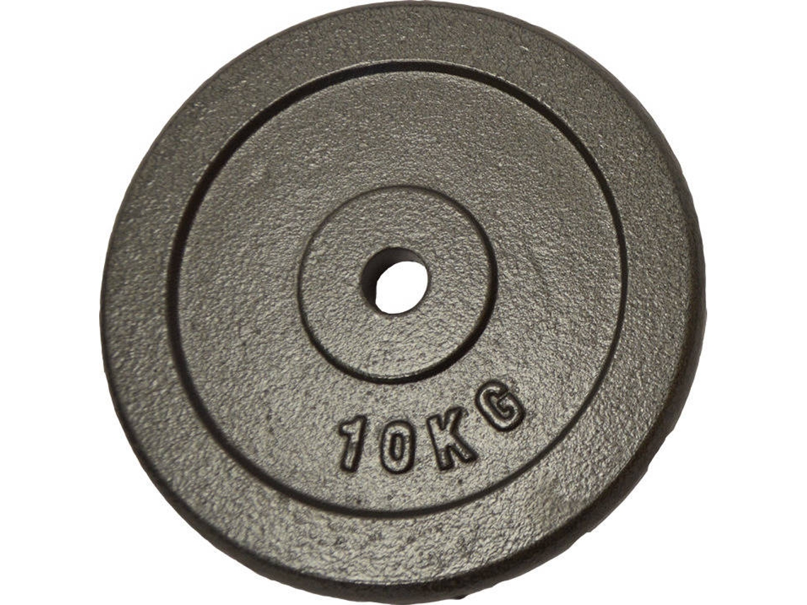 Peso Del Disco de Hierro Fundido 10 Kgs SPORTI FRANCE (Negro-TU)