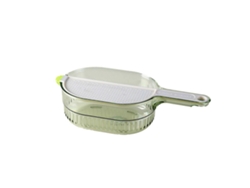 Cesta multifuncional para escurrir arroz y fruta, ideal para un lavado y secado rápidos.