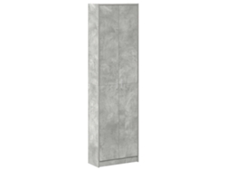 Armario Gris Concreto Madera Ingenierizada Vidaxl Gris Tablero De Partículas (55x25x189 Cm)
