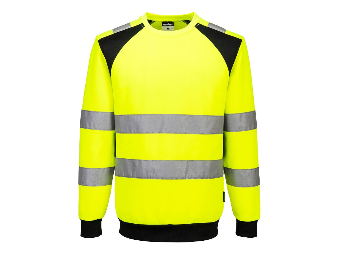 Sudadera Alta Visibilidad Ecológica Wx2 | Trabajo Sostenible Amarillo/negro / L