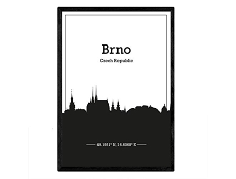 Poster NACNIC Mapa de Brno Czechrepublic (A3)