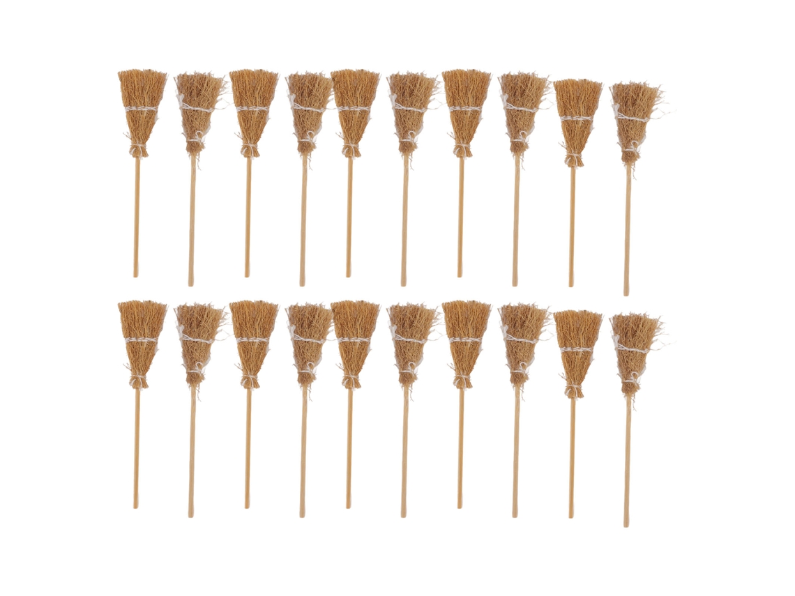 20 Mini Escobas De Bruja Con Cuerda Blanca, Decoración Diy Para Fiestas De Halloween Y Espectáculos.