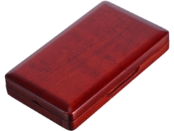 Estuche Para Cañas De Clarinete Y Saxofón En Madera De Nogal, Protección Contra La Humedad, Cierre.