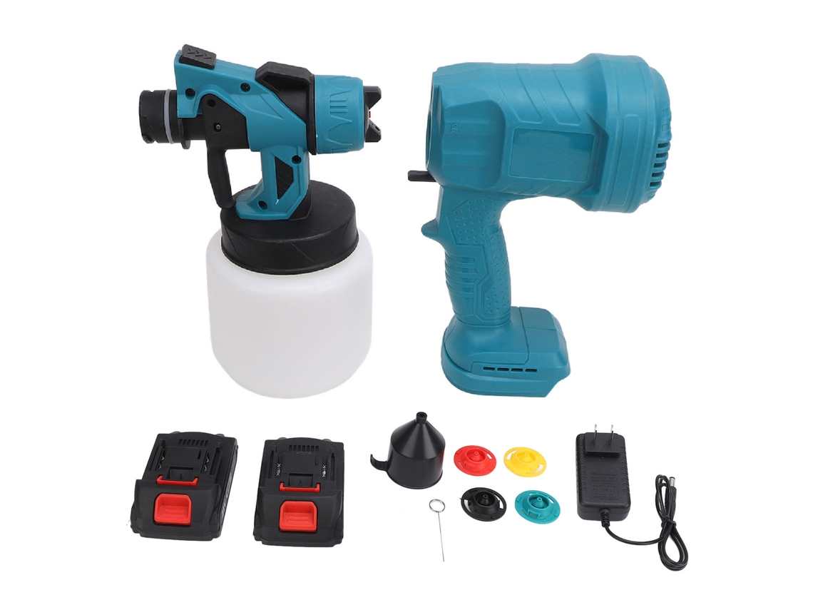 Pulverizador De Pintura Eléctrico Inalámbrico De 21 V Con Batería De Litio Y Boquillas Para Uso Doméstico.