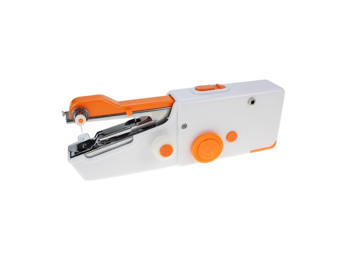 Mini máquina de coser portátil, ideal para costura rápida y bricolaje doméstico, para viajes, color naranja Siurn