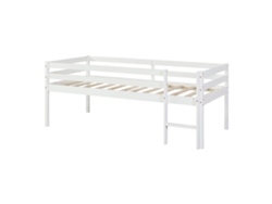 Cama alta para crianças Siikalatva em madeira de pinho 90 x 200 cm - Branco [EN.CASA]